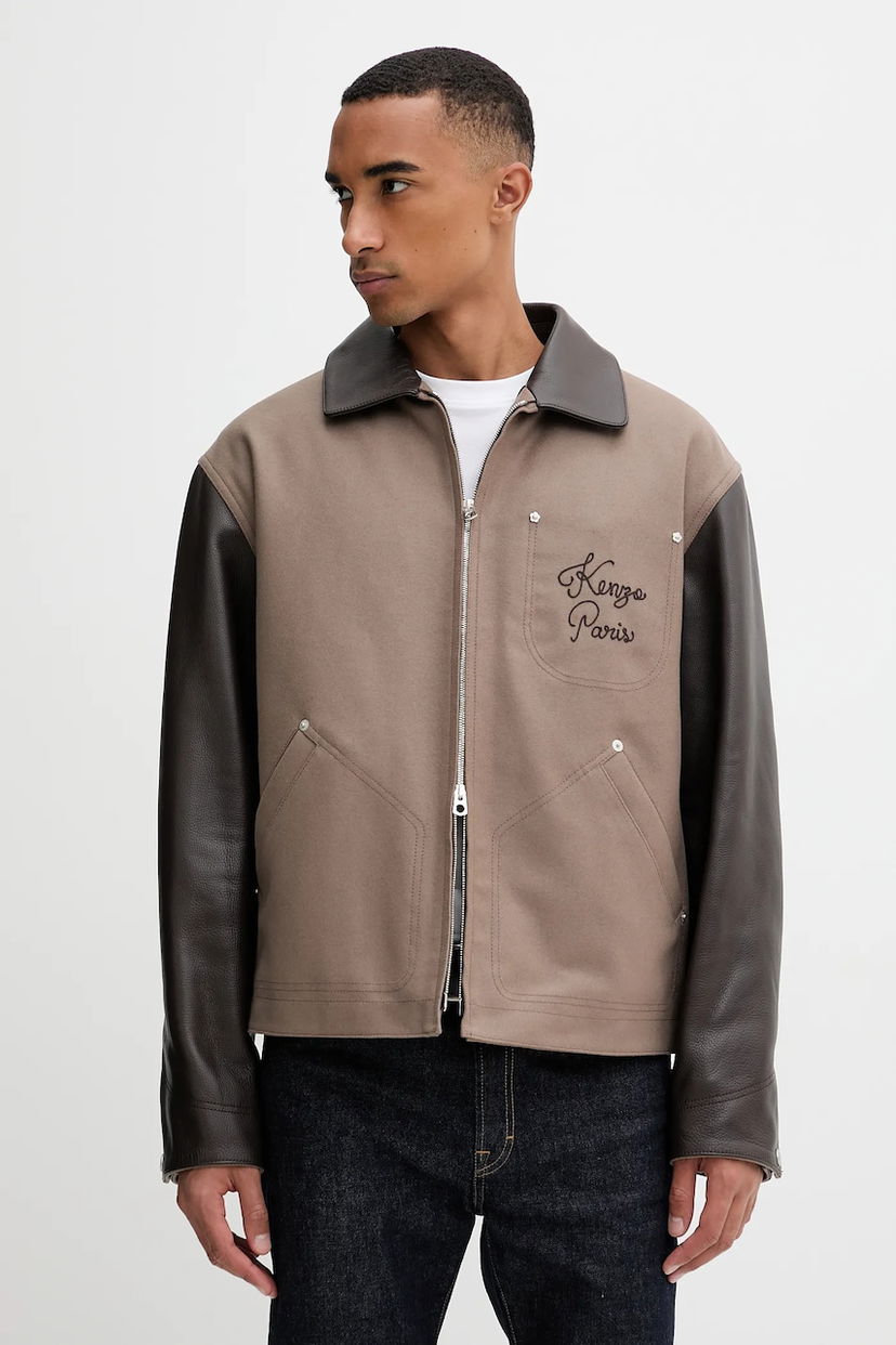 Takki KENZO Kenzo Wool Blend Jacket Ruskea | FF68BL1519OH