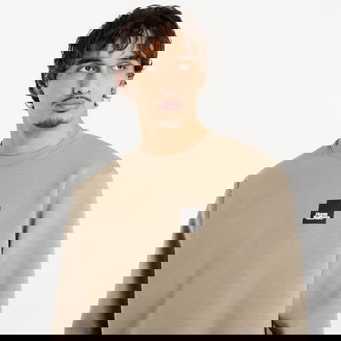 Huppari Horsefeathers Dunk Crewneck Sweatshirt with Patch Logo Beige | SM1225U, 3