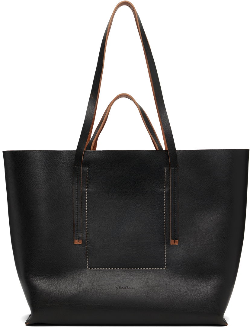 Kangaskassi Rick Owens Rick Owens Concordians Shopper Tote Musta | RA02E0762 LGET