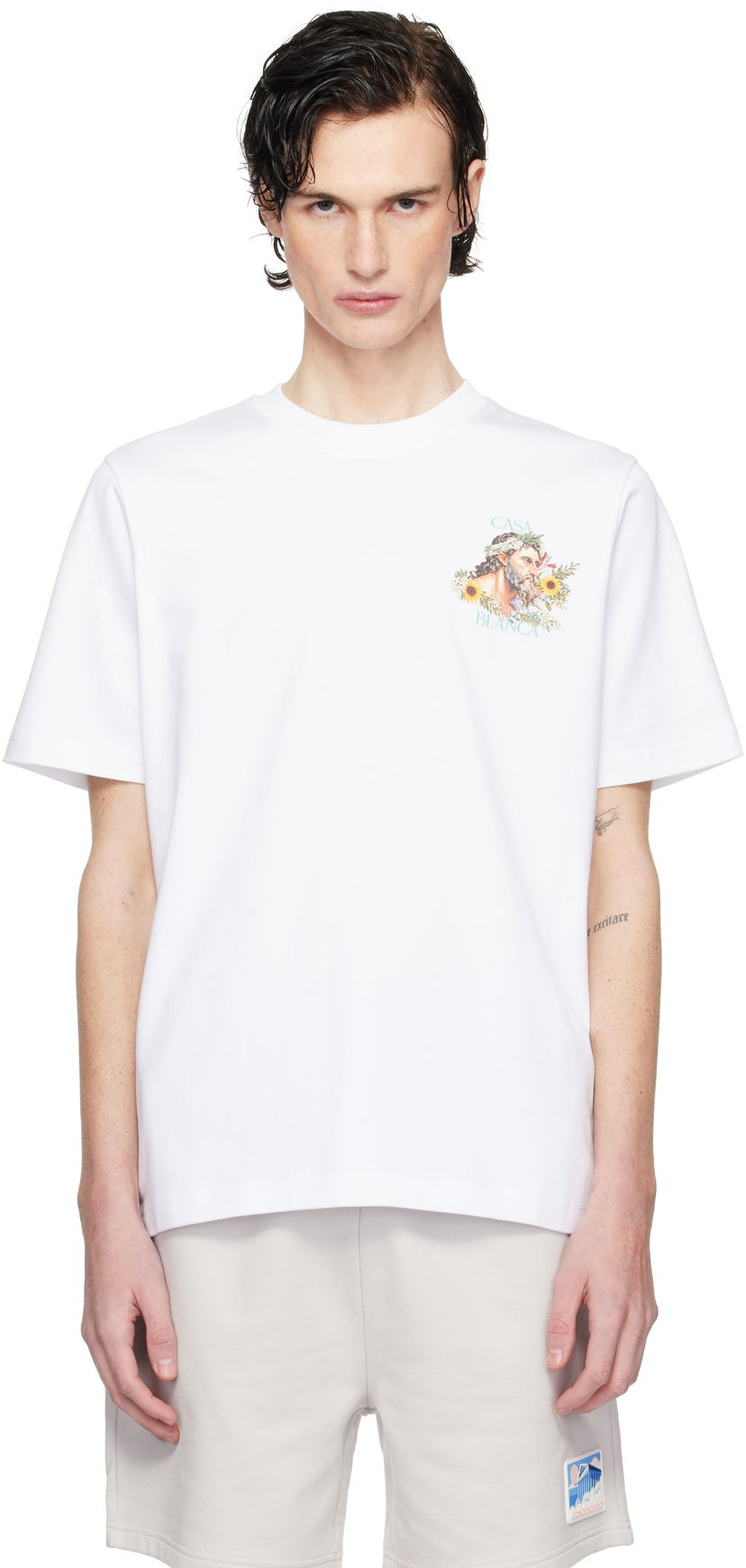 T-paita Casablanca Graphic Print T-Shirt Valkoinen | MPS25-JTS-001-01