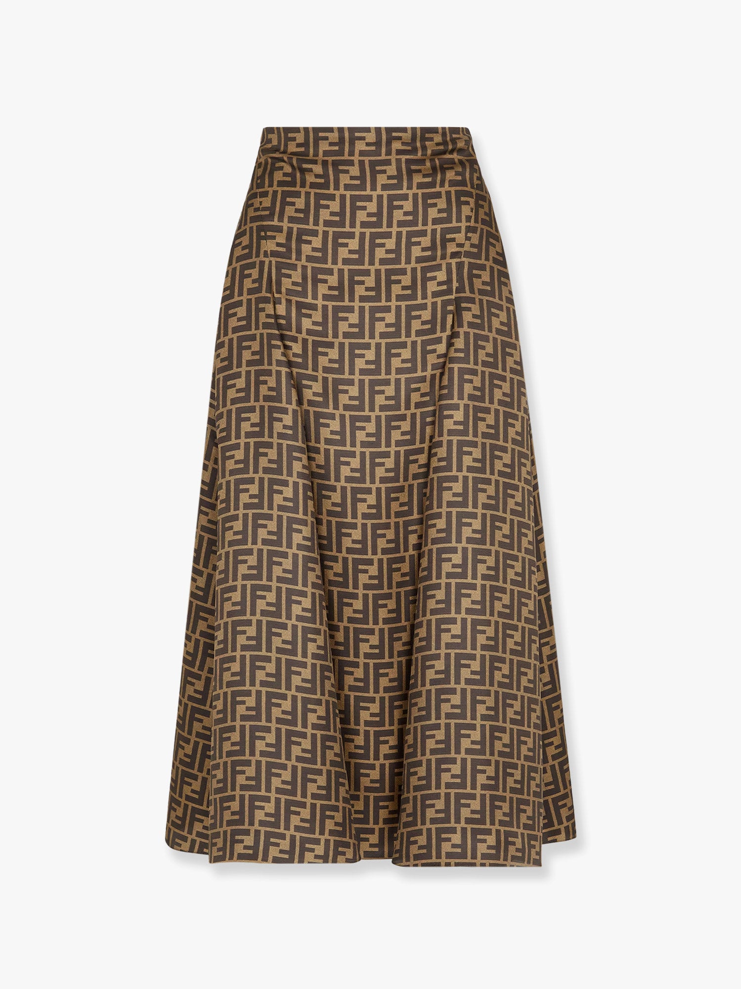 Hame FENDI Fendi FF Vertigo A-Line Midi Skirt Ruskea | FQ7601A8G3F1440, 0