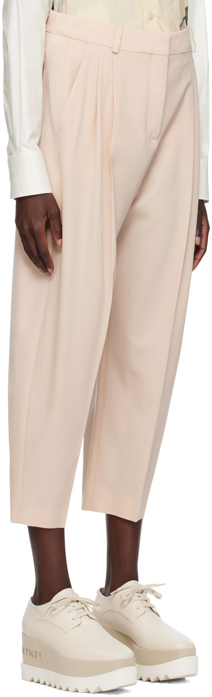 Housut Stella McCartney Stella McCartney Pleated Cropped Trousers Vaaleanpunainen | 5919643CU704, 1