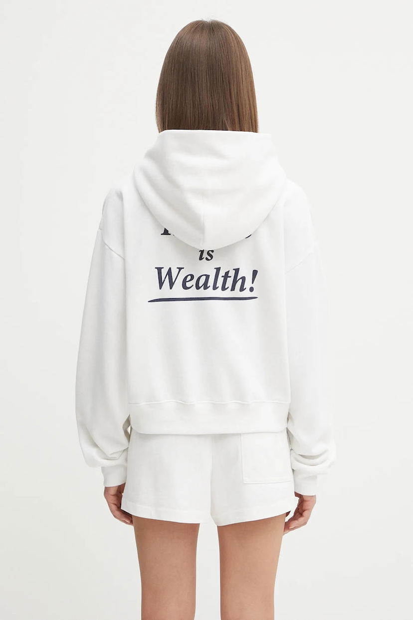 Huppari Sporty & Rich Sporty & Rich Health Is Wealth Soft Cropped Hoodie Valkoinen | ST085625006WH01