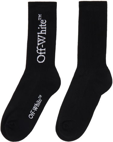 Sukat Off-White Off-White Mid Calf Socks with Logo Musta | OMRA085C99KNI0011001, 1