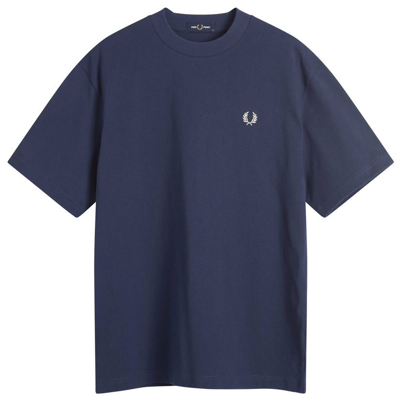 T-paita Fred Perry Champion Embroidered T-Shirt, Size Large Tummansininen | M9826-X86