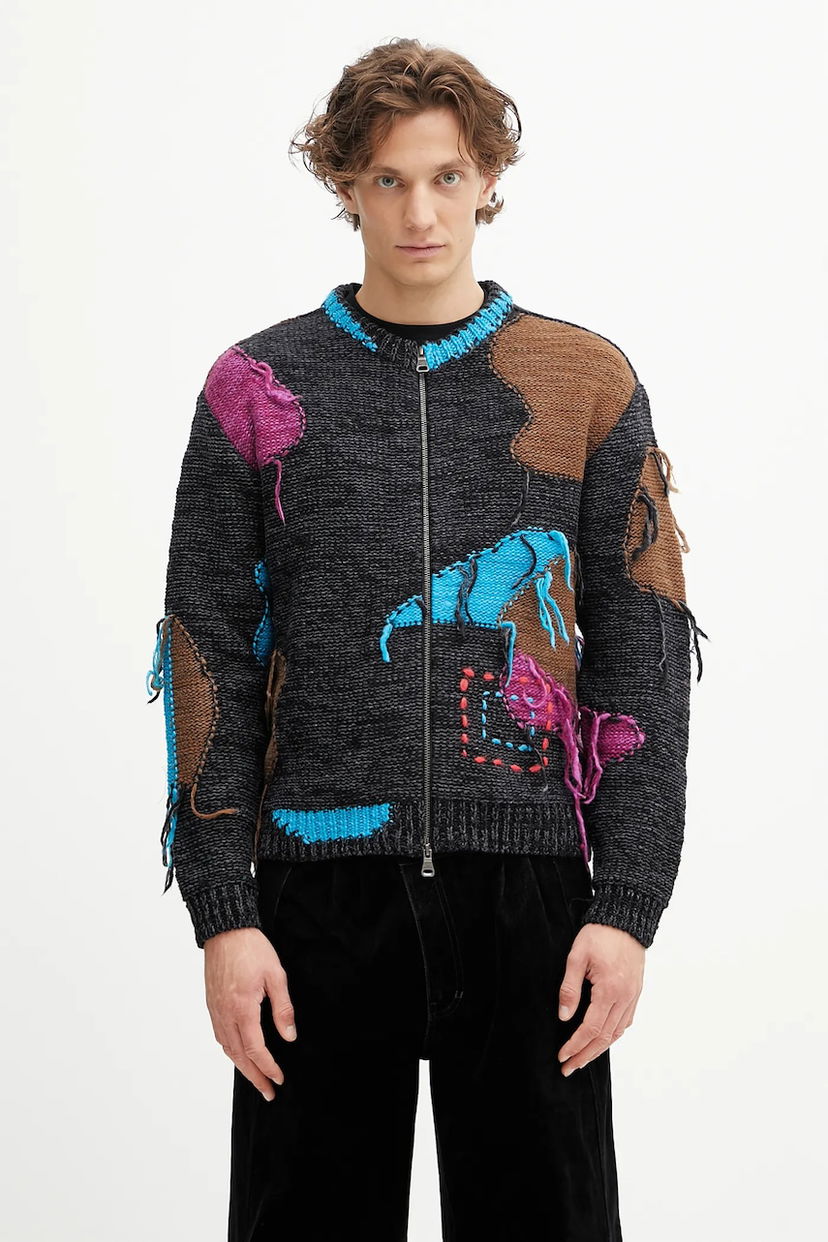 Villapaita Andersson Bell Andersson Bell Intarisa Zip-Up Crewneck Cardigan Monivärinen | atb1333u