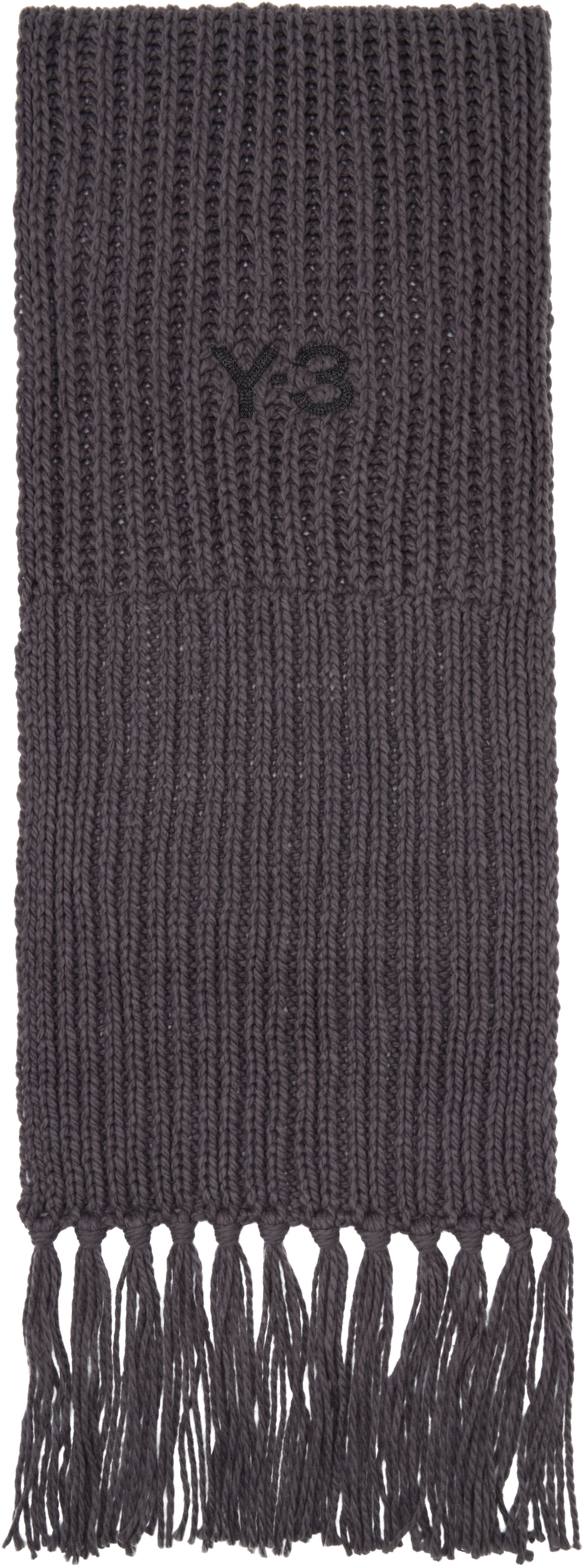 Huivi Y-3 Y-3 Oversized Knit Scarf with Tassels Harmaa | KC0413, 0