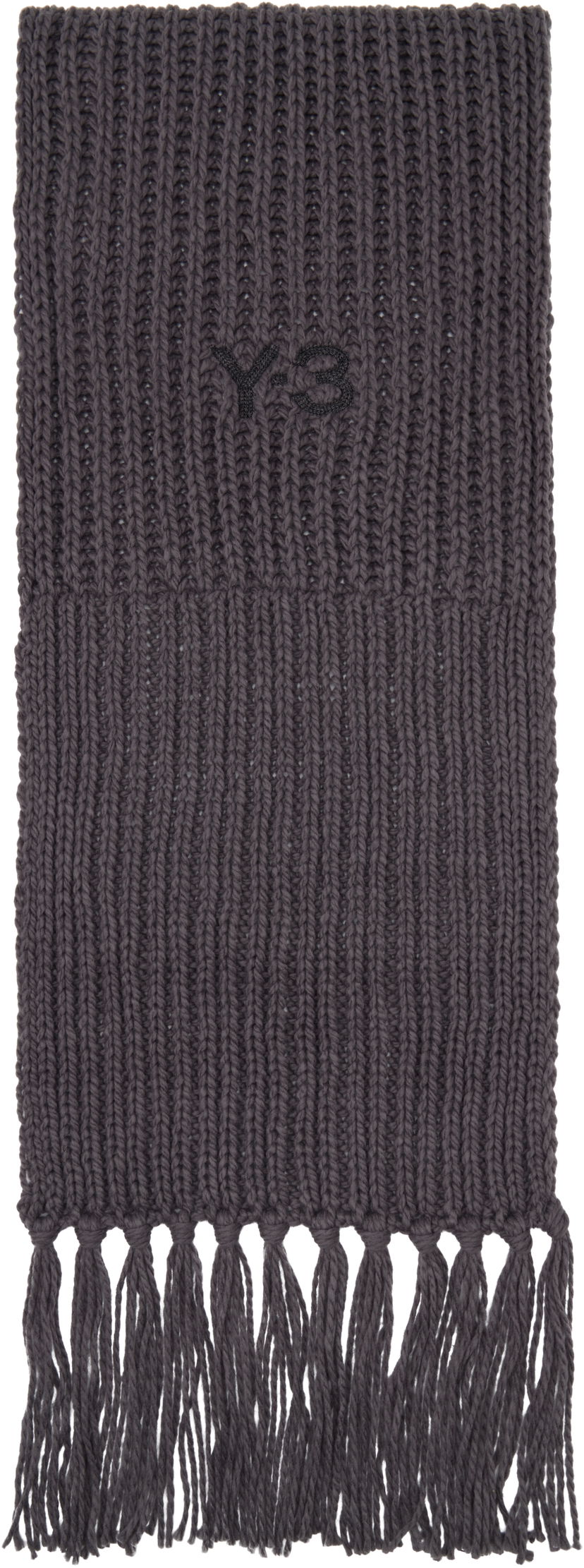 Huivi Y-3 Y-3 Oversized Knit Scarf with Tassels Harmaa | KC0413