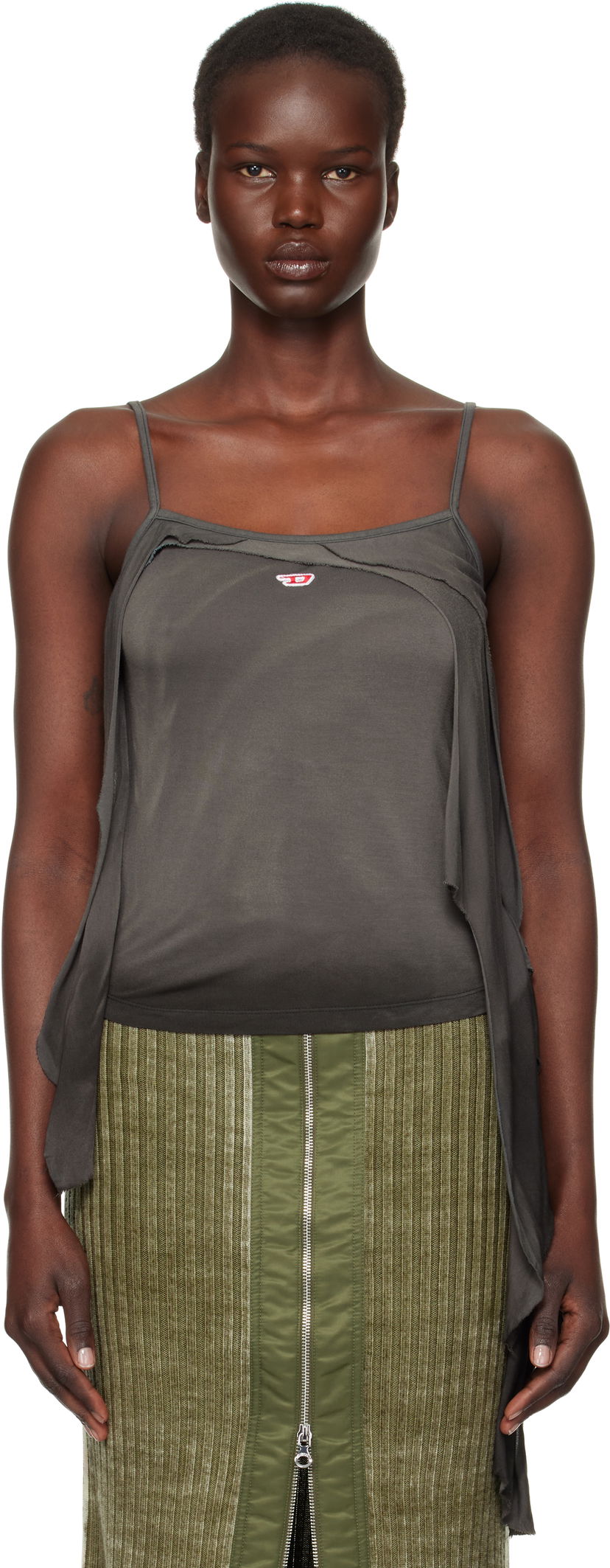 Tankkitoppi Diesel T-Malo Distressed Tank Top Harmaa | A14067 0IPAL