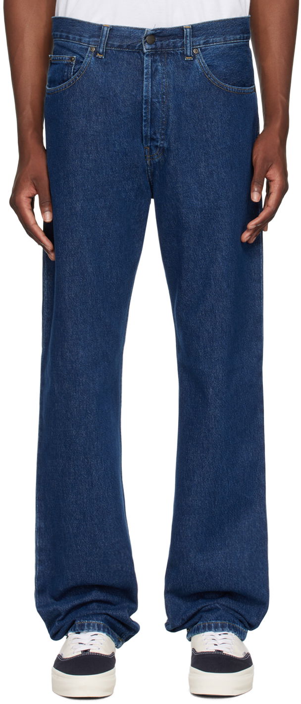 Jeans Carhartt WIP Nolan Straight-Leg Jeans Tummansininen | I033006