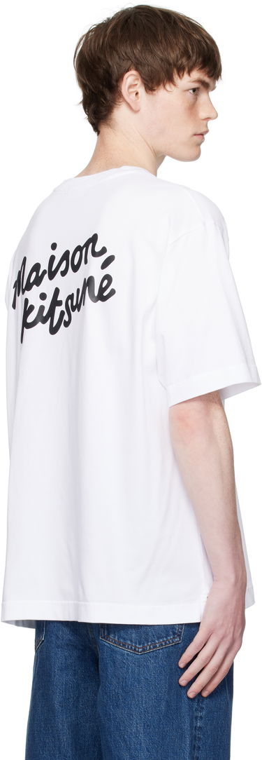 T-paita MAISON KITSUNÉ Maison Kitsuné Handwriting Oversized T-Shirt Valkoinen | PM00110KJ0119, 2