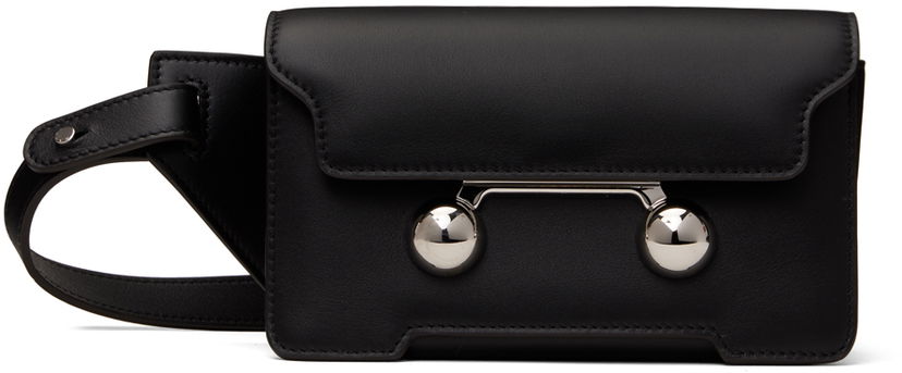 Vyötärölaukku Marni Marni Leather Trunkaroo Crossbody Bag Musta | MUMQ0022U0 P6948