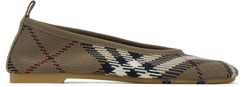 Mekko Burberry Burberry Check Ballerina Flats Ruskea | 8101054