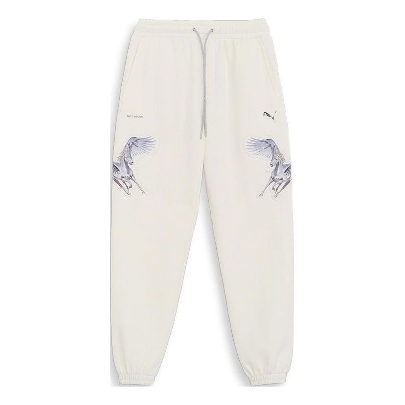 Verryttelyhousut Puma Sorayama Graphic Print Sweatpants Beige | 622611-65