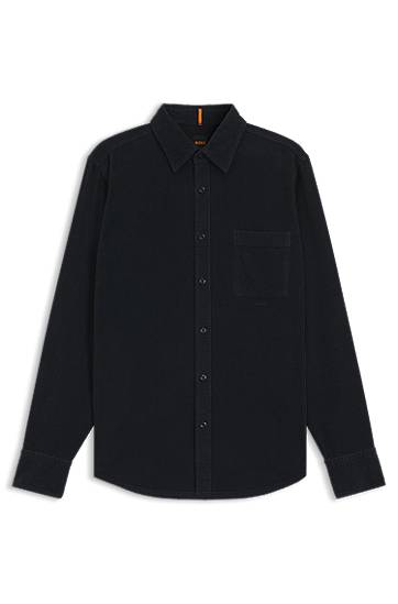 Paita BOSS Regular-Fit Corduroy Shirt Tummansininen | 50548976