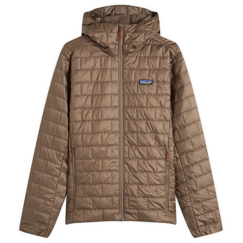 Puffer takki Patagonia Nano Puff Hooded Jacket, Size Small Ruskea | 84223-MRLB