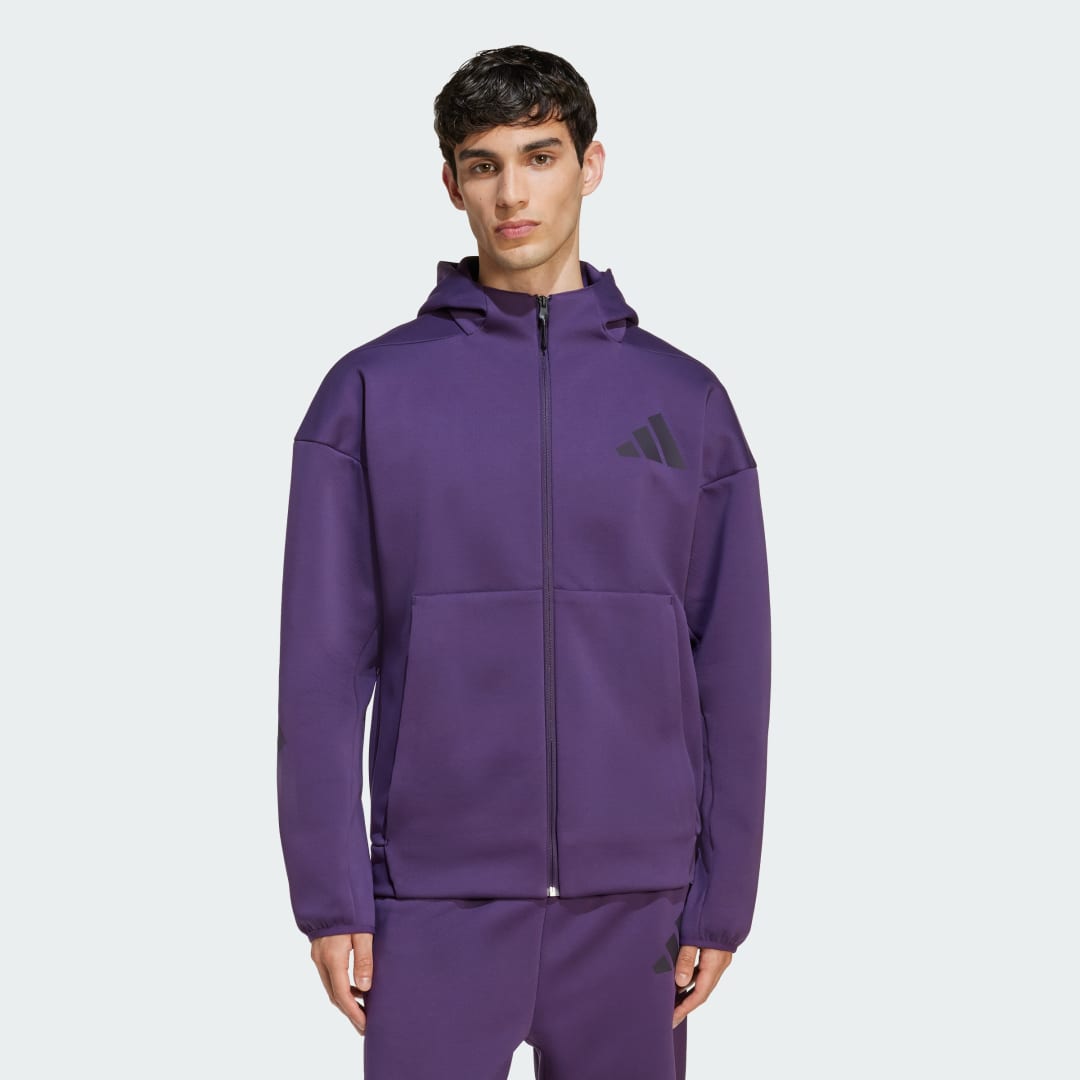 Takki adidas Performance Z.N.E. Full-Zip Hooded Jacket Violetti | KB7124, 0