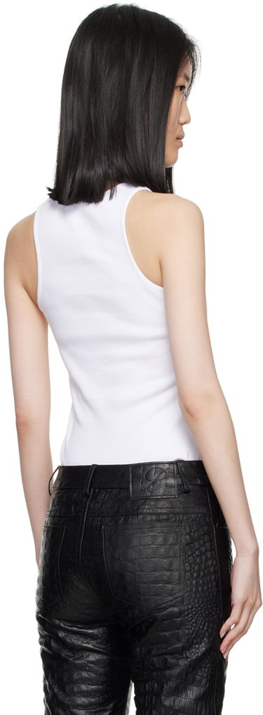 Tankkitoppi Blumarine Crystal-Cut Logo Tank Top Valkoinen | A422T076A, 2