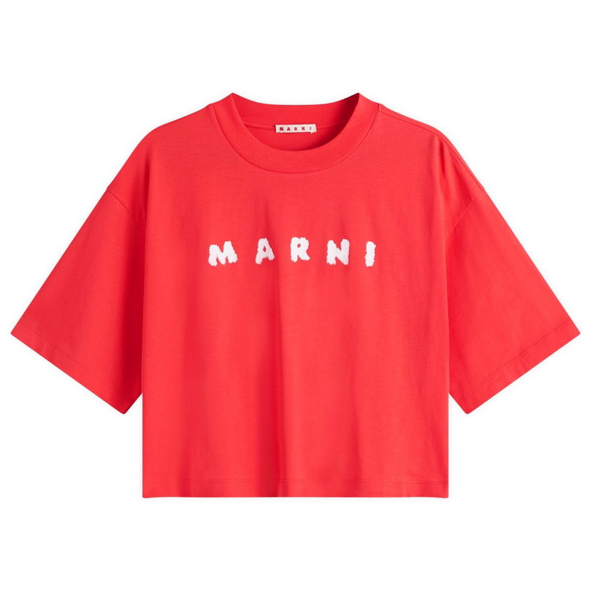 Crop top Marni Marni Women's Cropped Logo T-Shirt Punainen | THJE0333P5