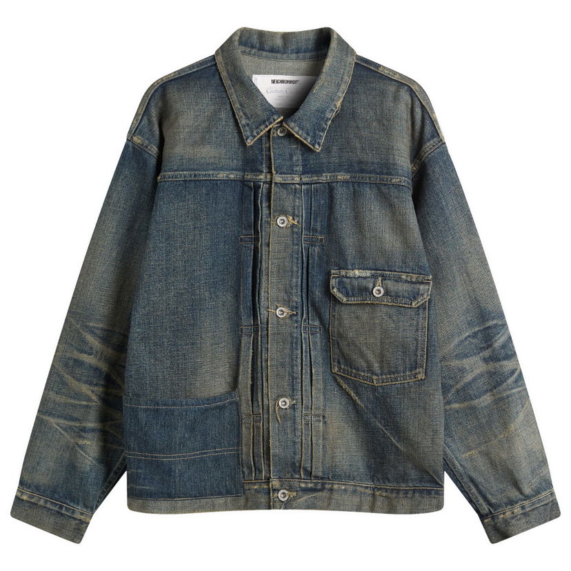 Takki Neighborhood Savage Denim Type-1 Jacket Sininen | 252XBNH-JKM02-IND