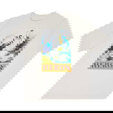 T-paita HERON PRESTON Halftone Heron Short-Sleeve Tee Valkoinen | HMAA032F22JER0140146, 1