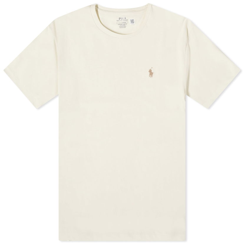 Poolopaita Polo by Ralph Lauren Custom Fit T-Shirt "Parchment Cream" Beige | 710671438350