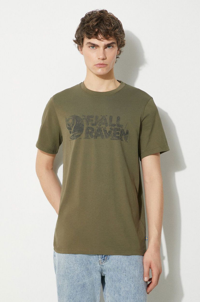 T-paita FJÄLLRÄVEN Lush Logo Graphic T-shirt Vihreä | F12600219.625