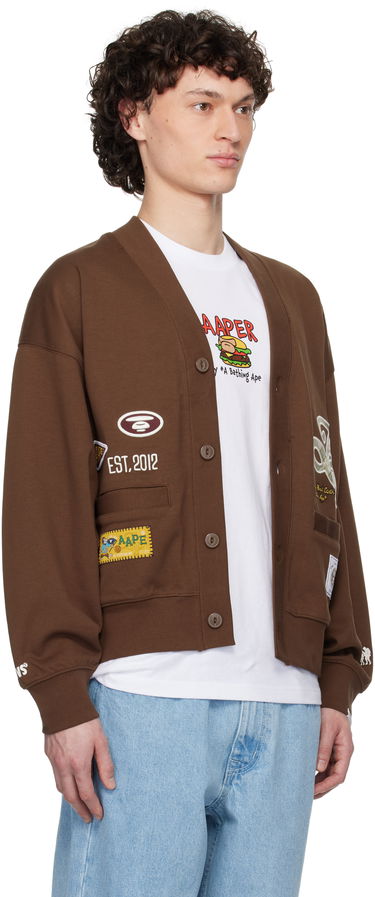 Villapaita AAPE by A Bathing Ape AAPE by A Bathing Ape Main Cardigan Ruskea | AAPSWMC324XXNBWX, 1