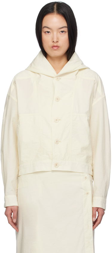 Takki LEMAIRE LEMAIRE Women's Hooded Button-Up Jacket Valkoinen | OW1067 LF1234, 0