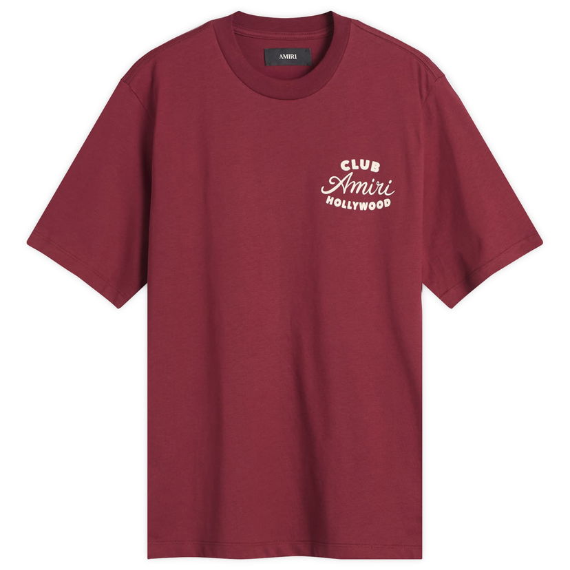 T-paita AMIRI Amiri Club T-Shirt, Size Large Burgundia | AMJYTE1254-WN