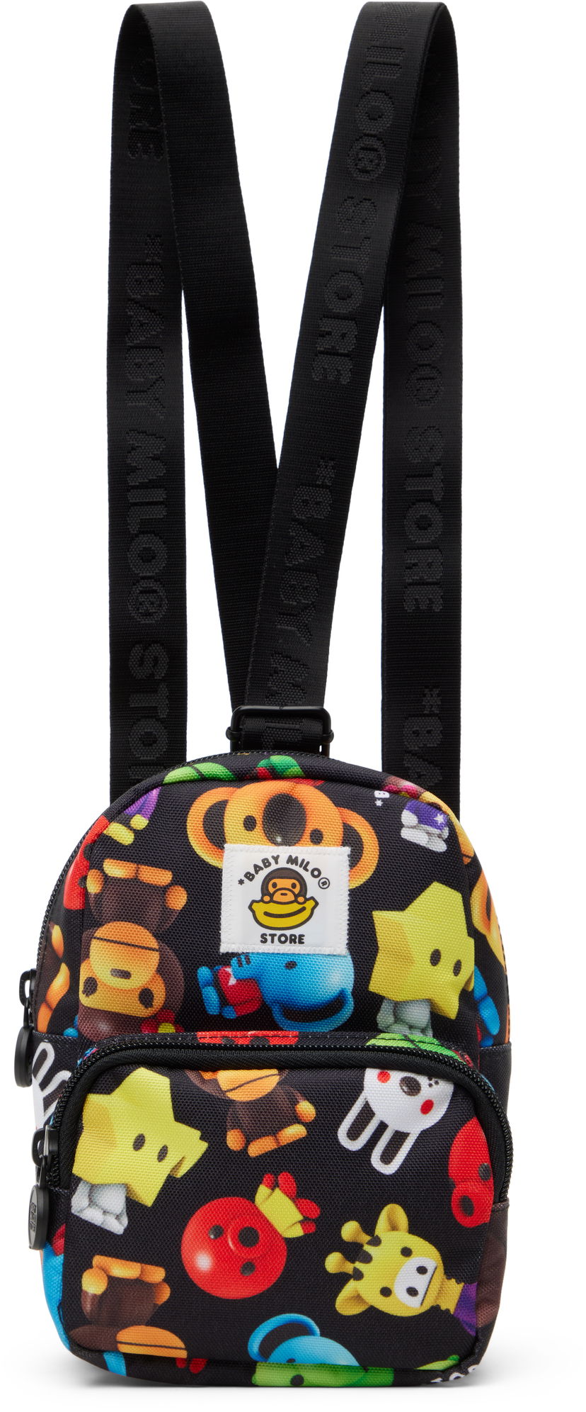 Reppu BAPE Milo 3D All Print Pattern Micro Backpack Musta | 0MXBGW4280XXO