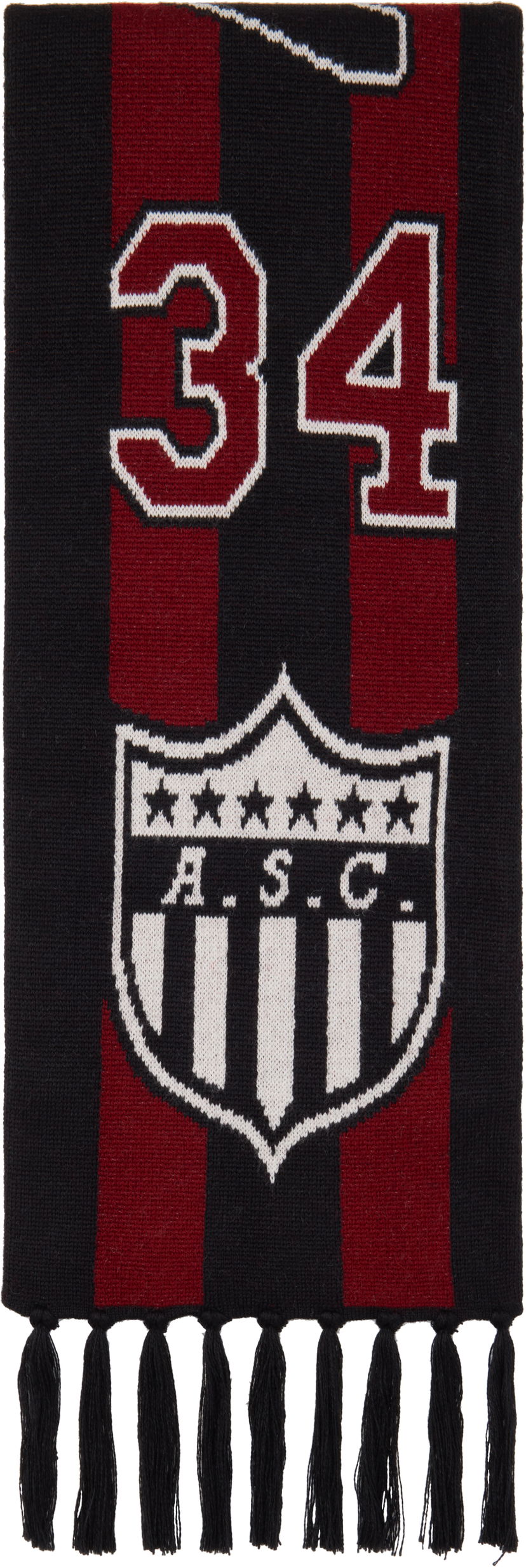 Huivi Ambush Knitted Stadium Scarf Burgundia | BMMA003F24KNI0012810
