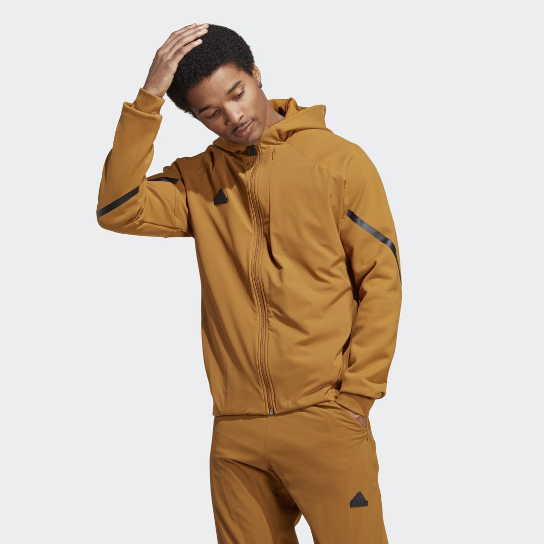 Huppari adidas Performance Designed 4 Gameday Premium Full-Zip Track Top Ruskea | IC8043, 0
