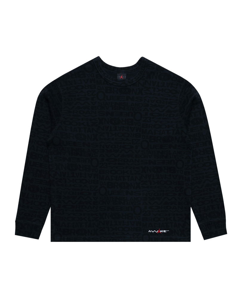T-paita Jordan Awake NY Thermal Long Sleeve T-Shirt Musta | IB7955-010