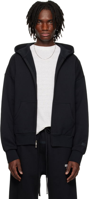Huppari Fear of God ESSENTIALS Classic Full Zip-Up Hoodie Musta | 192AS254780F, 0