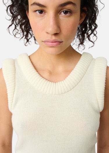 Liivi AXEL ARIGATO Marla Knitted Ribbed Vest with Side Lacing Valkoinen | A3356004, 8