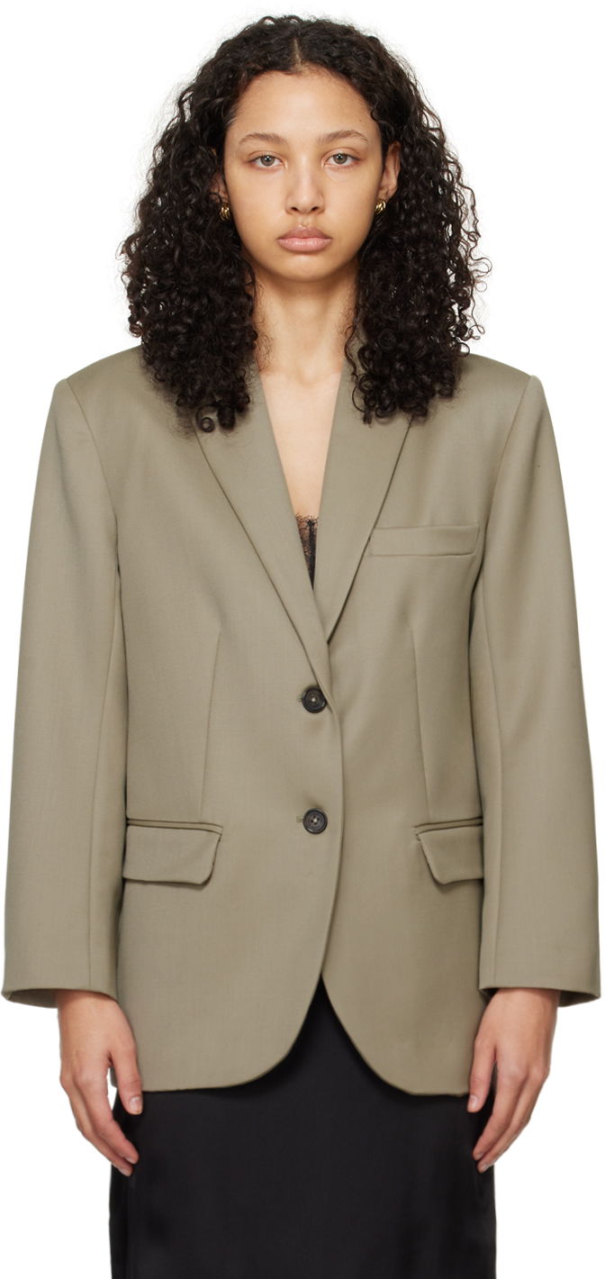 Takit Anine Bing Quinn Single-Breasted Blazer Vihreä | A-01-7073-250