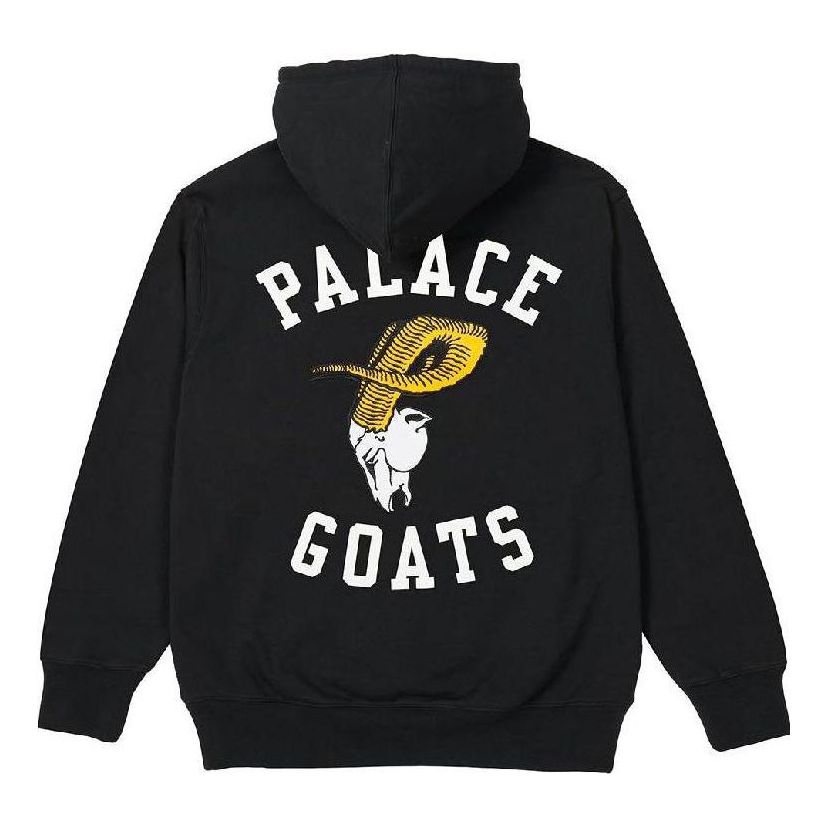 Huppari Palace Goats Graphic Print Hoodie Musta | P22CS138, 0