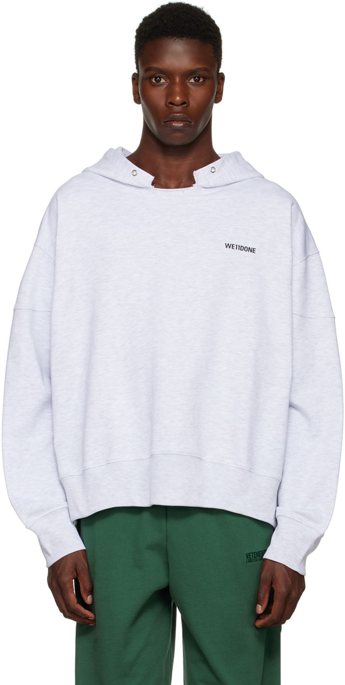Huppari We11done We11done Raw Edge Hoodie Harmaa | WD-TH3-22-867-U-GY