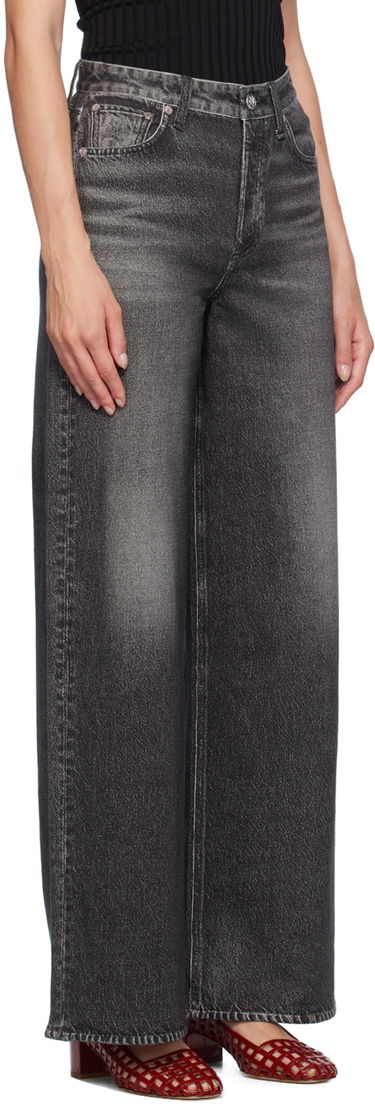 Jeans rag & bone Miramar Sofie Full Length Wide-Leg Trousers Musta | WCW24F70018201, 1