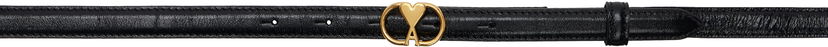 Vyöt AMI AMI Paris Ami de Coeur Leather Belt Musta | UBL001.AL0051