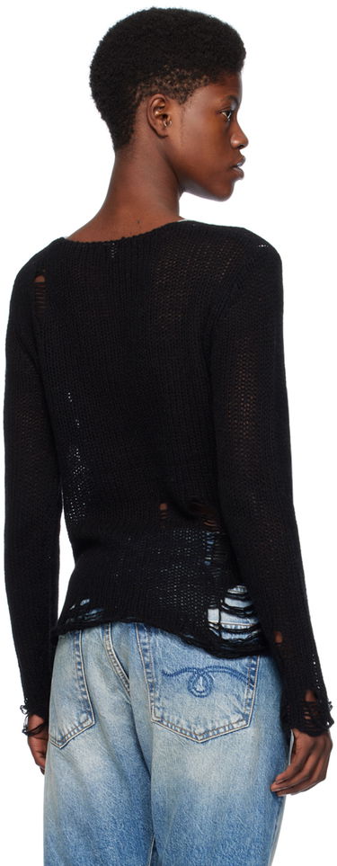 Villapaita R13 R13 Layered Distressed Knit Sweater Musta | R13WY206-Y122B, 2