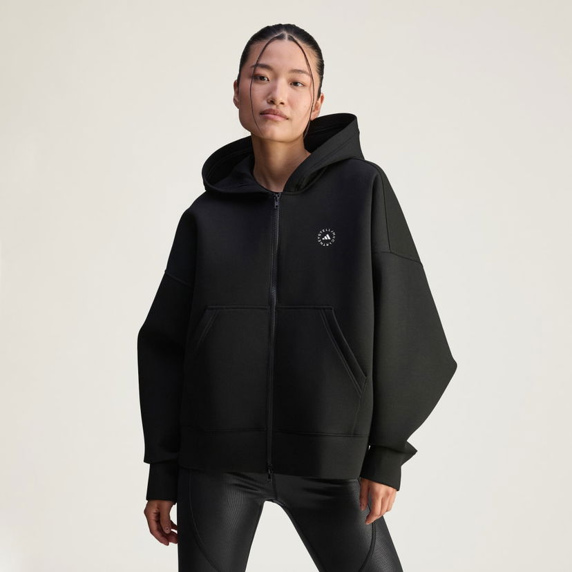 Huppari adidas Performance Stella McCartney Scuba Full-Zip Hoodie Musta | JV7036