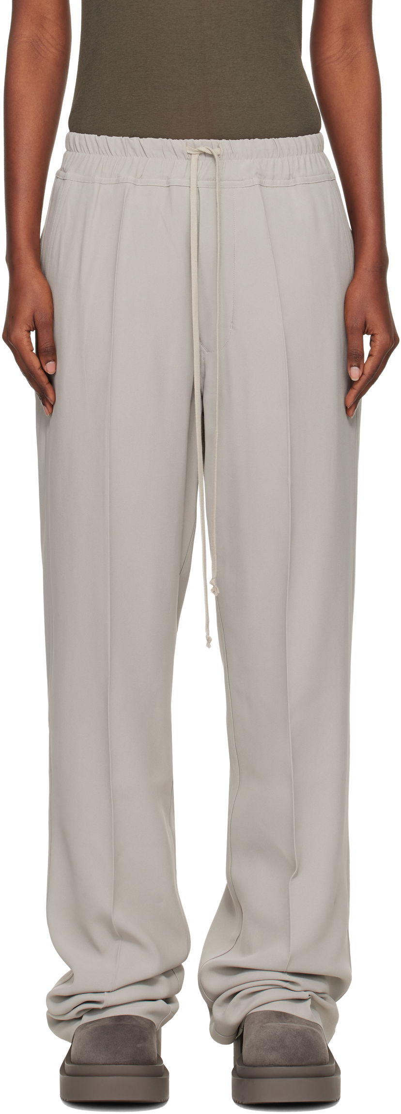 Housut Rick Owens Rick Owens Concordians Dietrich Drawstring Trousers Harmaa | RP02E4325 HY