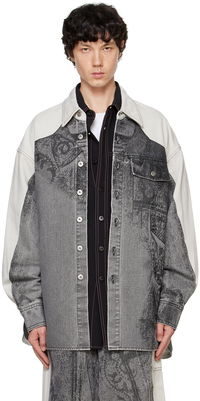 Feng Chen Wang Printed Denim Jacket