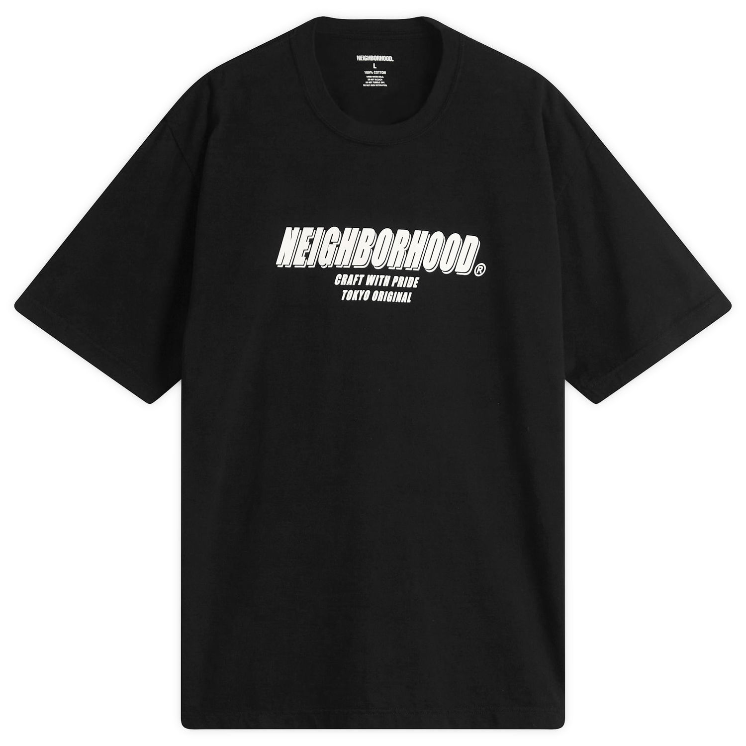 T-paita Neighborhood SS-1 T-Shirt, Size Large Musta | 251PCNH-ST01-BLK, 0