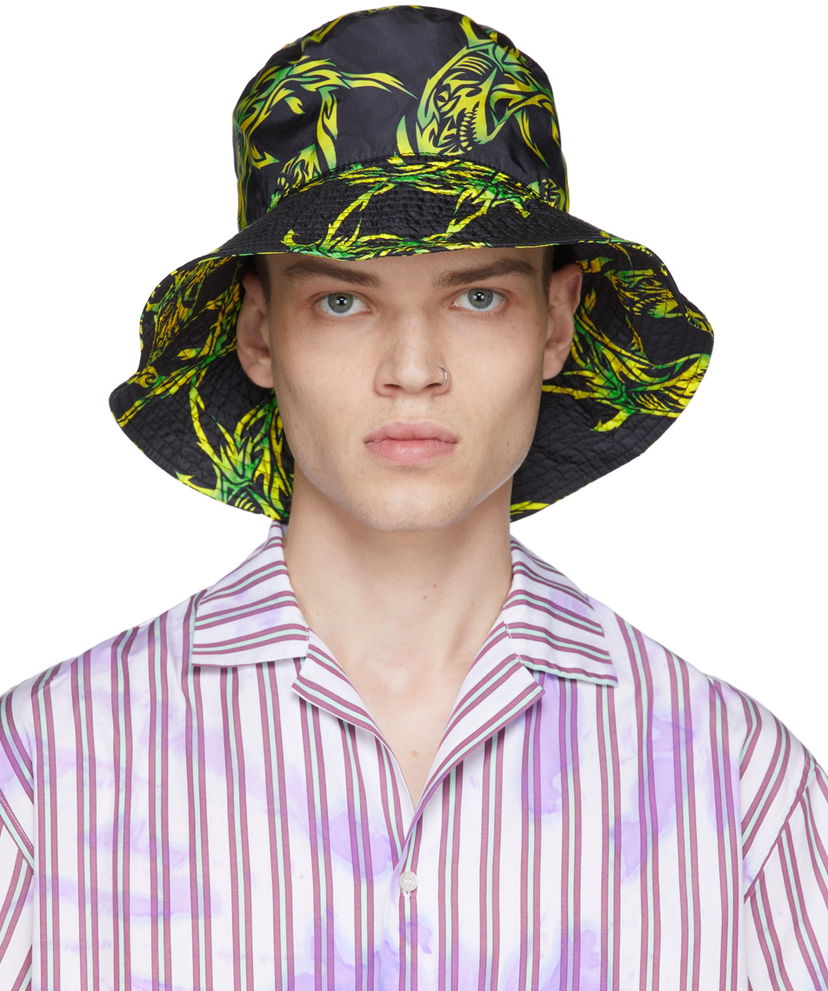 Hattu MSGM MSGM Nylon Graphic Bucket Hat Musta | 3240ML06 227083