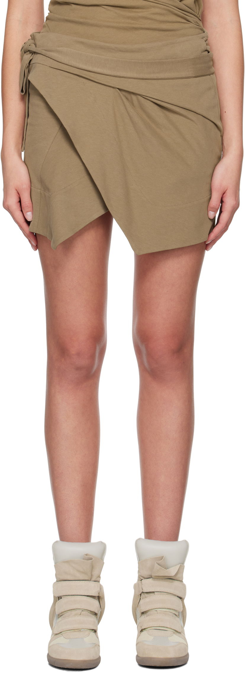 Hame ISABEL MARANT Wrap Design Mini Skirt Vihreä | 25PJU0198FD-A1N41I