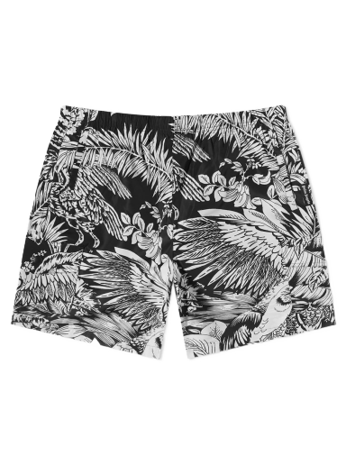 Uimapuvut Palm Angels Jungle Parrots Swim Short Musta | PMFA005S22FAB0011001