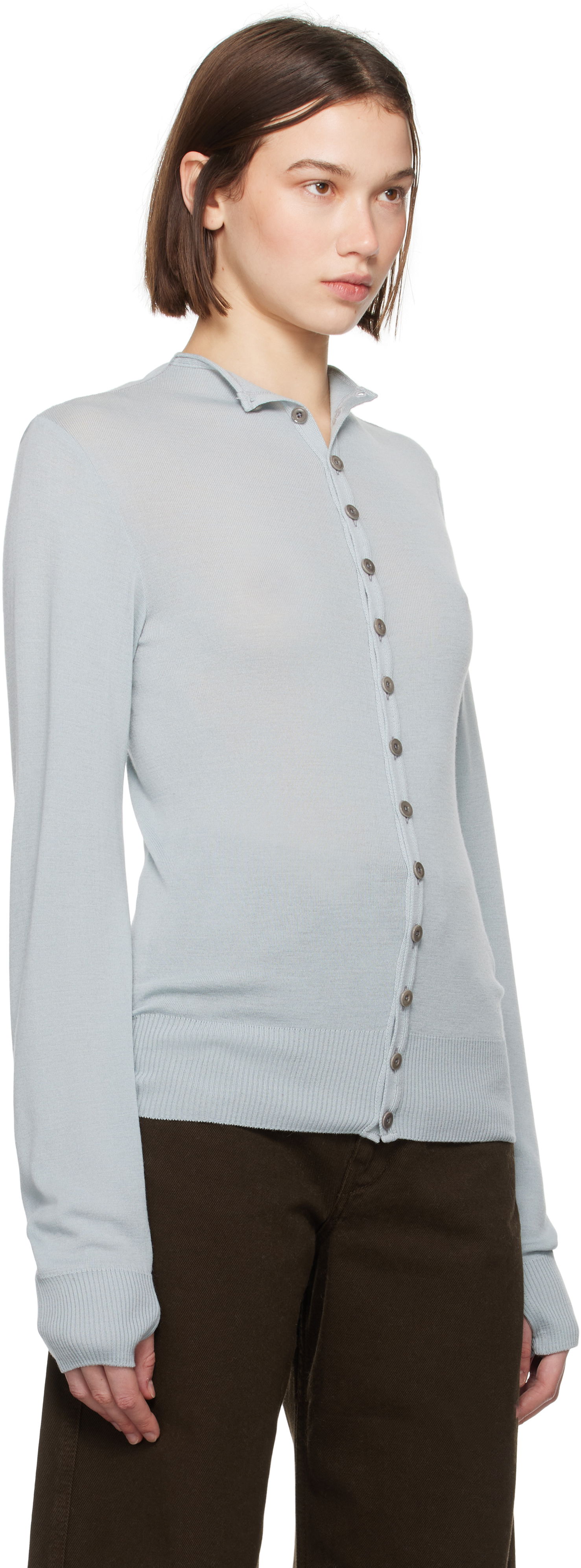 Villapaita LEMAIRE Lemaire Fitted Seamless Cardigan Sininen | TO1277 LK1032, 1